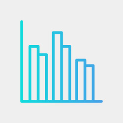 bar chart icon in gradient style for any projects vector image