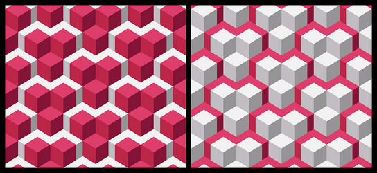 geometric pattern background 3d cube shape viva vector image