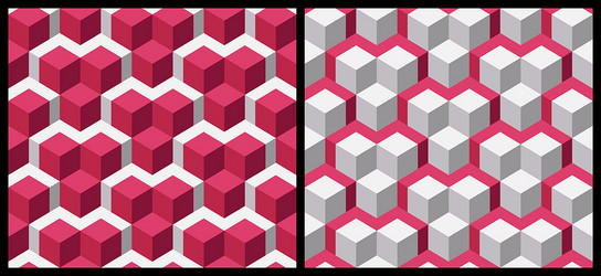 Geometric pattern background 3d cube shape viva vector