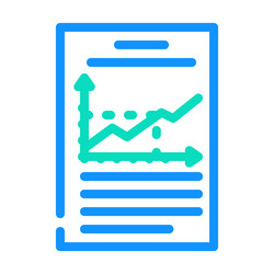graph data science color icon vector image