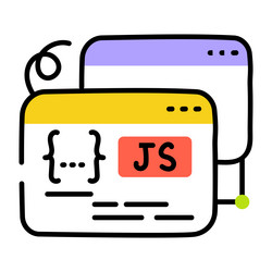 js coding vector image