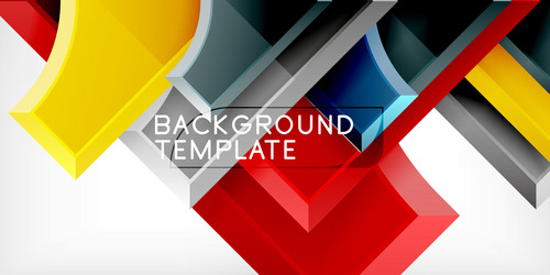 square arrow shapes with round elements vector image