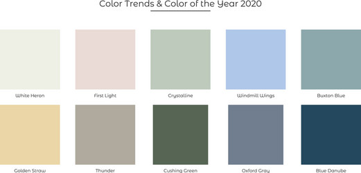 Color trends and year 2020 fresh vector