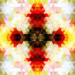 triangular mosaic orange background vector image