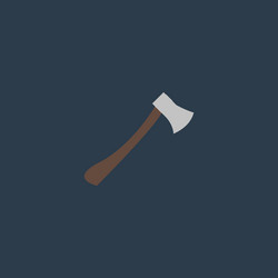 Ax icon axe symbol flat vector