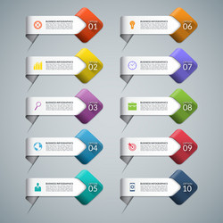 set of infographic arrows vector