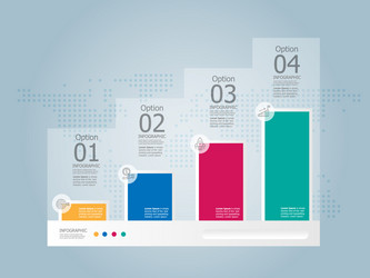 Abstract steps infographic presentation report vector