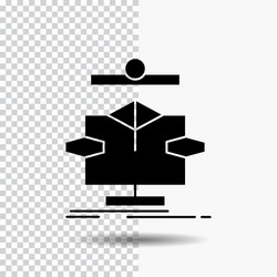 algorithm chart data diagram flow glyph icon vector image