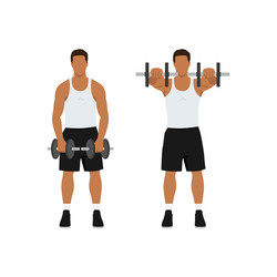 Dumbbell Front Raise Vector Images (49)