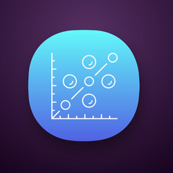 scatter plot app icon scattergram mathematical vector image