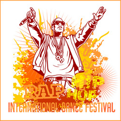 Rap hip hop graffiti - poster Royalty Free Vector Image