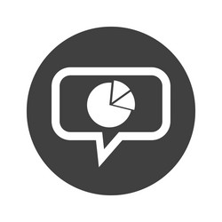 Round diagram dialog icon vector