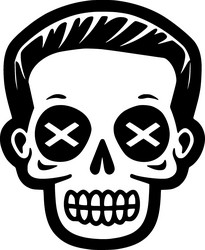 Skull - minimalist and flat logo vector