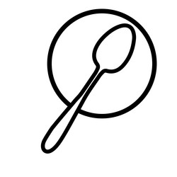 Soup spoon icon logo image Royalty Free Vector Image