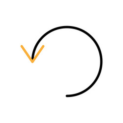 two color rotate tool graphics design icon flat vector image