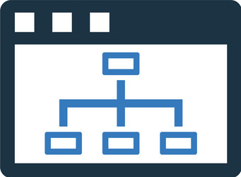 Browser sitemap structure icon graphics vector