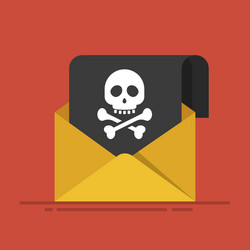 concept of sending spam and virus hacker attack vector image