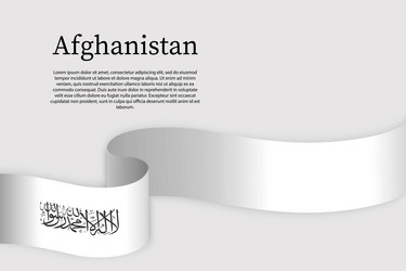 ribbon flag of afghanistan celebration background vector