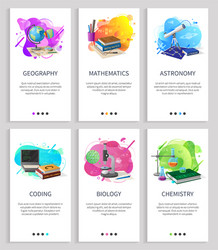 Biology and astronomy coding computer science vector