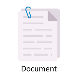 Document flat icon design ed vector