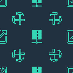 set line server data web hosting two crossed vector image