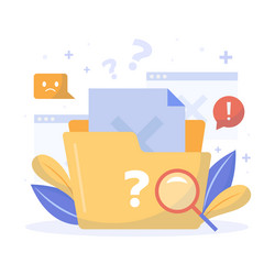 Flat design no data error vector