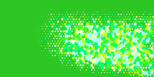 geometric multi size hexagon with color vector