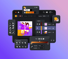 Graphics editor and design program vector