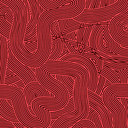 Red wave line pattern vector