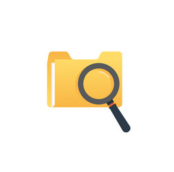 searching through folders user interface icon vector