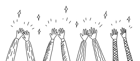 Applause thumbs up gesture volunteer vector