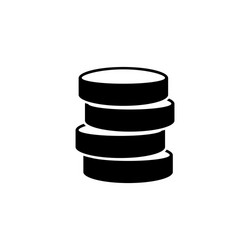 Database data storage flat icon vector