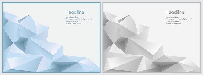 two background for presentation slides vector image
