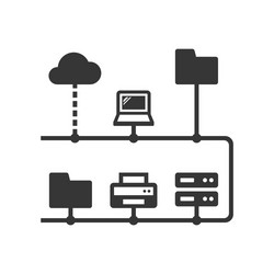 computer network structure with different net vector image