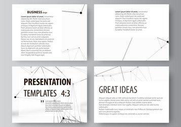 set of business templates for presentation slides vector