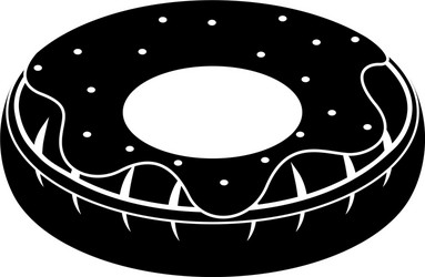 isolated glazed donout shaped pool float vector image
