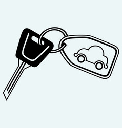 Key and ring to the car Royalty Free Vector Image
