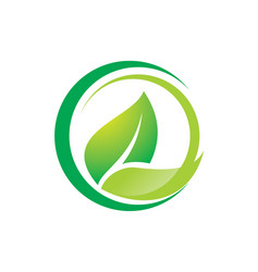 Recycle green leaf environment logo Royalty Free Vector