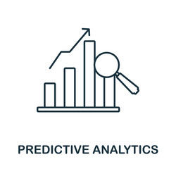 Predictive analytics outline icon simple element vector