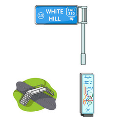 Road junctions and signs other web icon vector