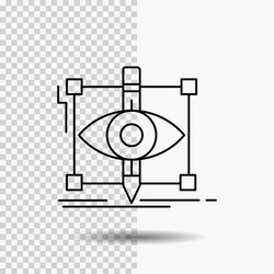 Design draft sketch sketching visual line icon vector