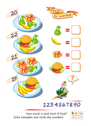 mathematical logic puzzle game for smartest how vector image