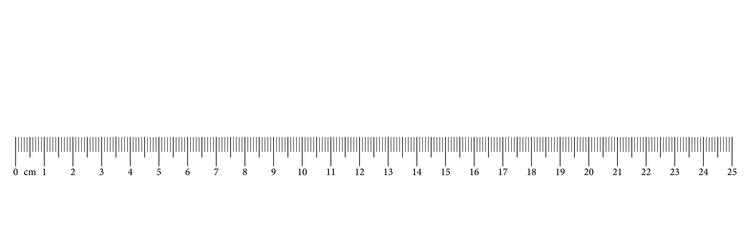 Chart with 10 centimeters scale for ruler in cm Vector Image