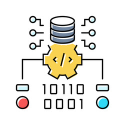 Source code management color icon vector