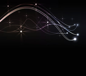 Abstract Glowing Waves Vector Image