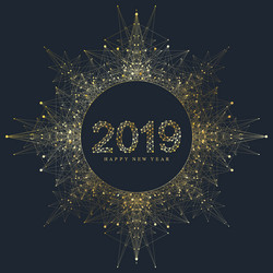 Modern of happy new year 2019 vector