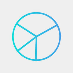 pie chart icon in gradient style for any projects vector image