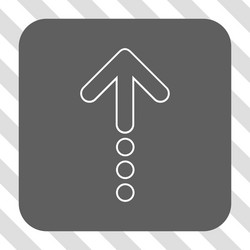 send up rounded square button vector image