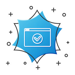 white line secure your site with https ssl icon vector