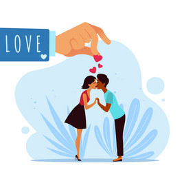 Click of love romantic outburst feelings vector